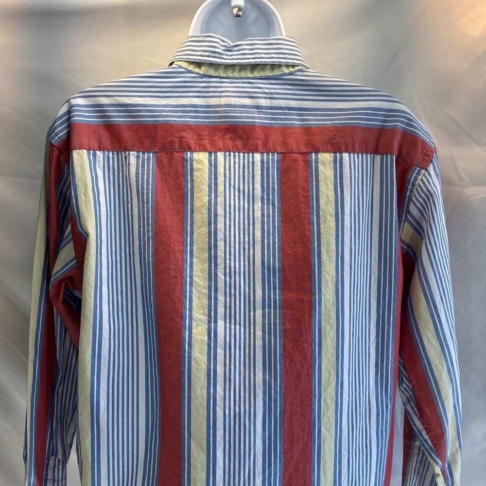 VTG Talbots Old Money Vertical Striped Button Blouse Size Large Momcore 40 In. - Picture 10 of 16